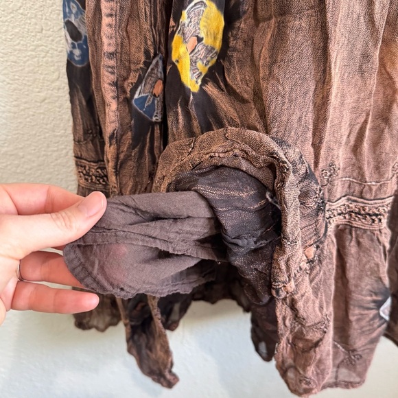 Y2K Style in Fashion Womens Plus Size Skirt Hippie Patterned Boho Witchy Goblin - Picture 10 of 11